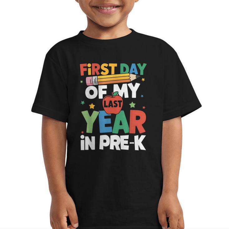 First Day Of My Last Year In Pre-k Back To School Graphic Kid T-Shirt