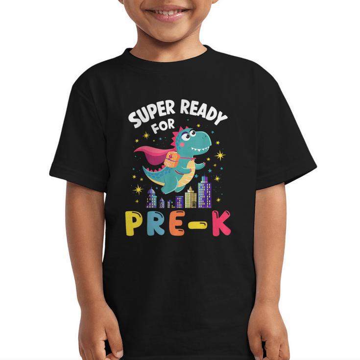First Day Pre-K Back To School Dinosaur Graphic Kid T-Shirt