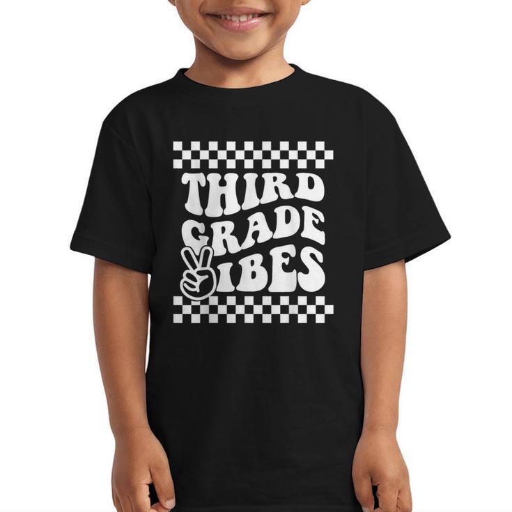 First Day Of Third Grade Vibes Girls Back To School Boys Graphic Kid T-Shirt