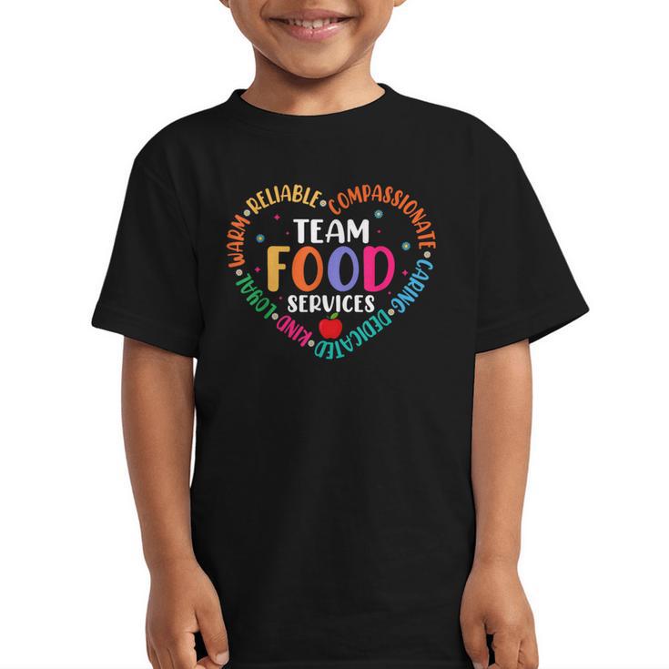Food Services Cafeteria Crew Lunch Lady Team Back To School Graphic Kid T-Shirt
