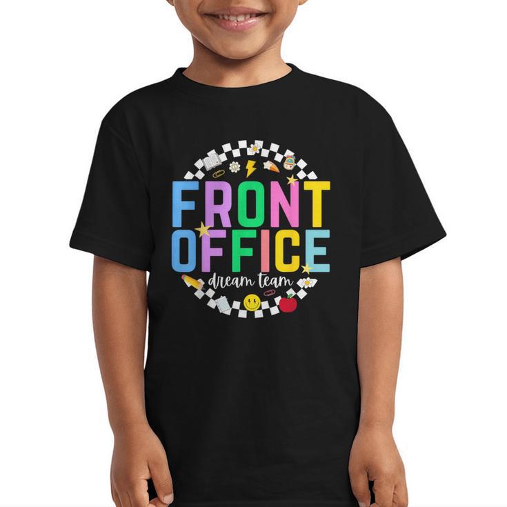 Front Office Squad Back To School Happy First Day Of School Graphic Kid T-Shirt