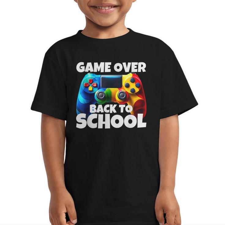 Game Over Back To School Gaming Controller Kids Gamer Graphic Kid T-Shirt