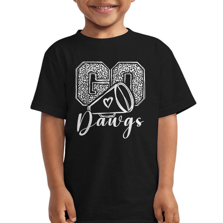Go Cheer Bulldogs High School Spirit Fan Team Back To School Graphic Kid T-Shirt