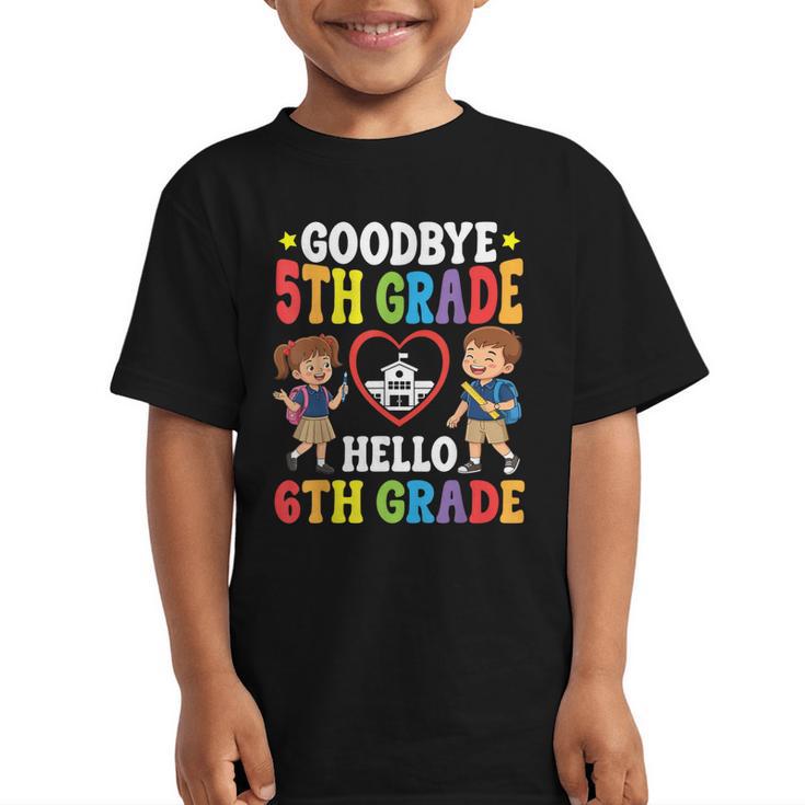 Goodbye 5th Grade Hello 6th Grade Graduate Back To School Graphic Kid T-Shirt