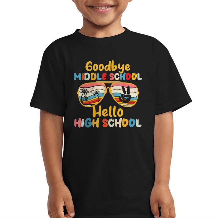 Goodbye Middle School Hello High School Back To School Graphic Kid T-Shirt
