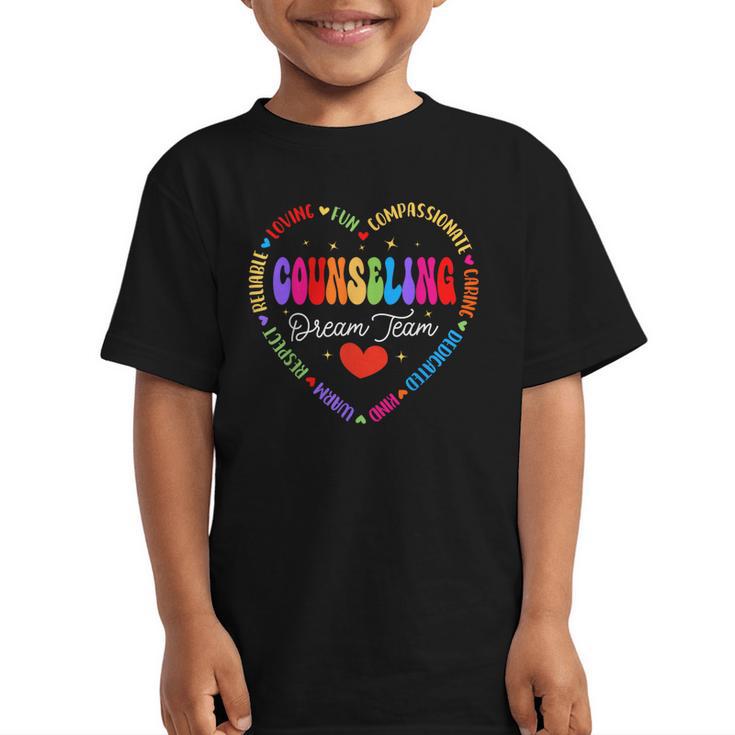 Groovy Counseling Dream Team Appreciation Back To School Graphic Kid T-Shirt
