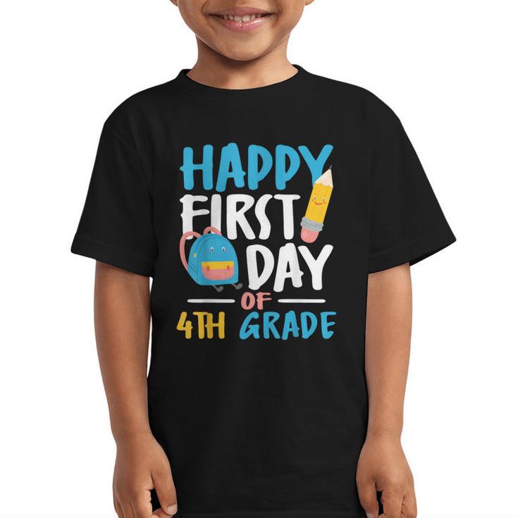 Happy First Day Of 4th Grade Student Back To School Graphic Kid T-Shirt