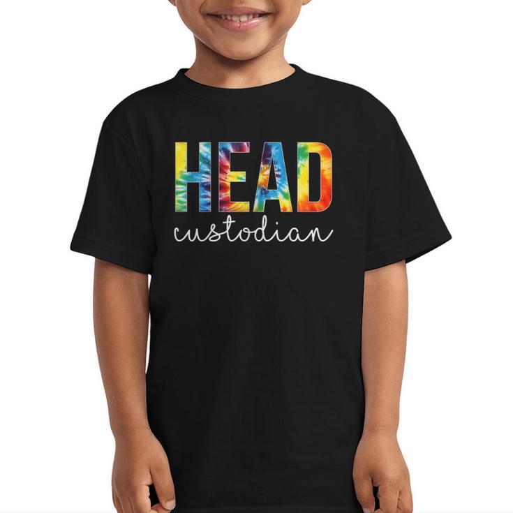 Head Custodian Women Tie Dye Back To School Appreciation Day Graphic Kid T-Shirt