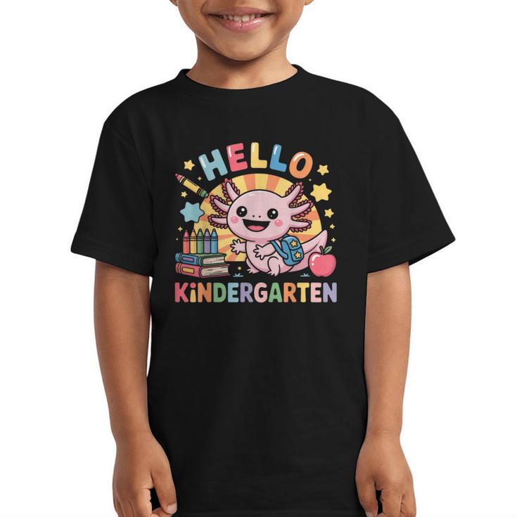 Hello Kindergarten Axolotl Back To School For Kids Graphic Kid T-Shirt