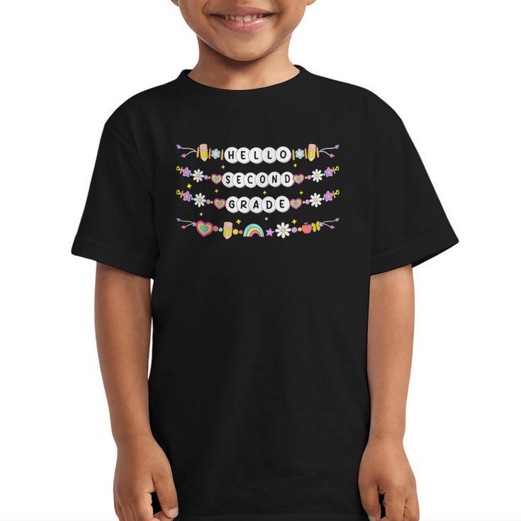 Hello Second Grade Friendship Bracelets Back To School Kids Graphic Kid T-Shirt