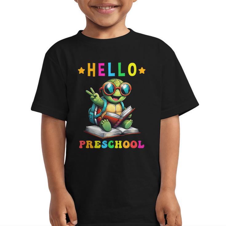 Hello Turtle Lovers From Back To School For Boys And Girls Graphic Kid T-Shirt