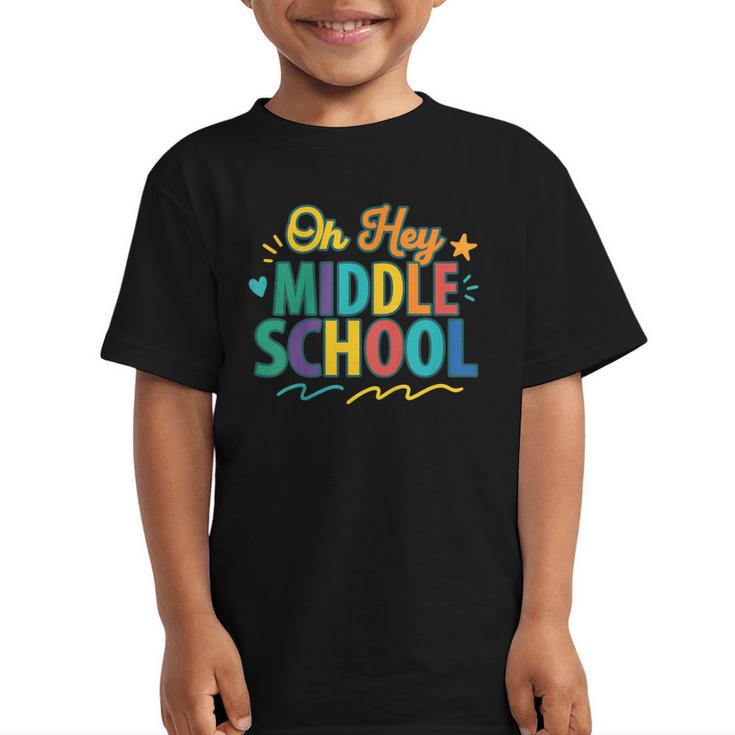 Hey Middle School First Day Back To School Students Graphic Kid T-Shirt