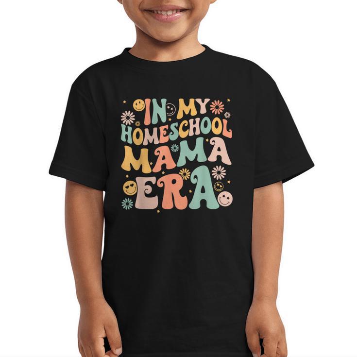In My Homeschool Mama Era Retro Back To School Graphic Kid T-Shirt
