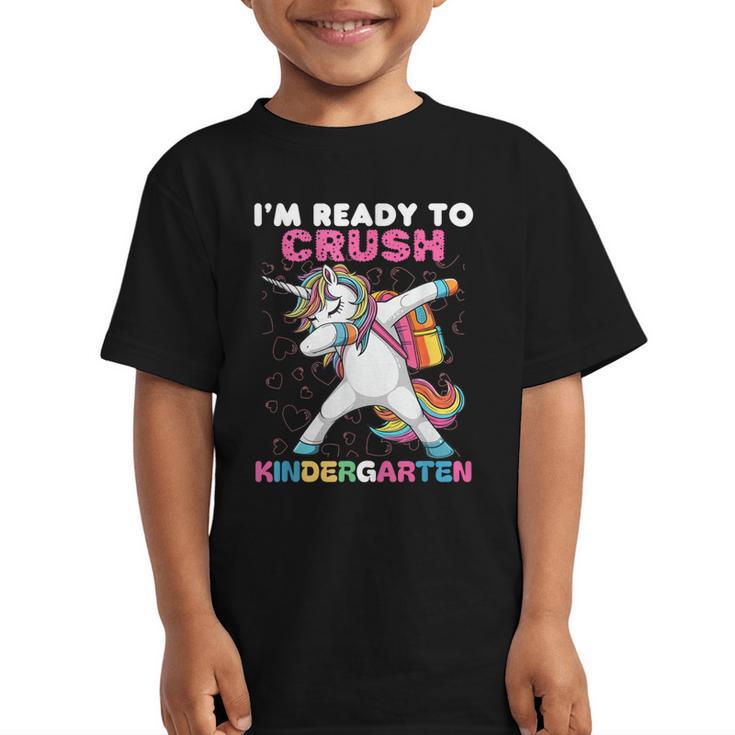 I'm Ready To Crush Kindergarten Unicorn Back To School Graphic Kid T-Shirt