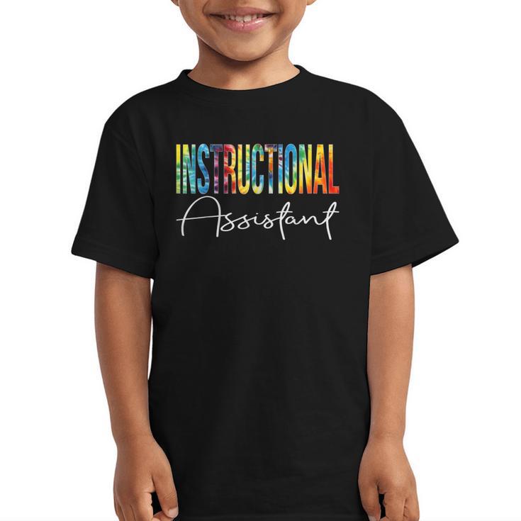 Instructional Assistant Tie Dye Back To School For Work Graphic Kid T-Shirt