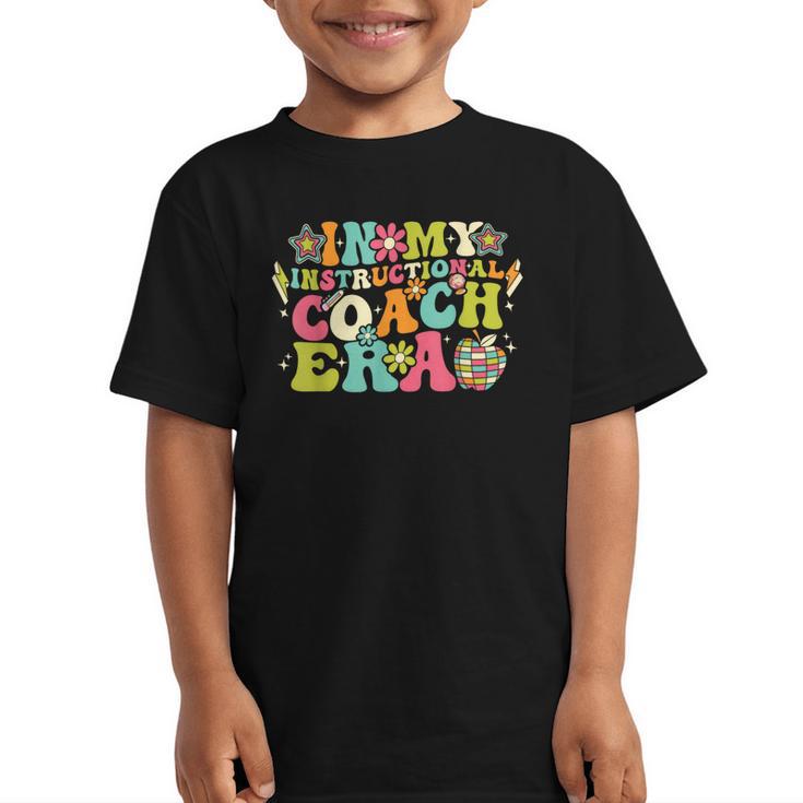 In My Instructional Coach Era Groovy Back To School Graphic Kid T-Shirt