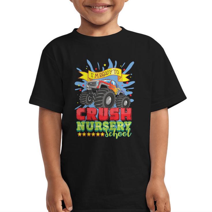 Kids Back To School Monster Truck Nursery Ready Crush First Day Graphic Kid T-Shirt