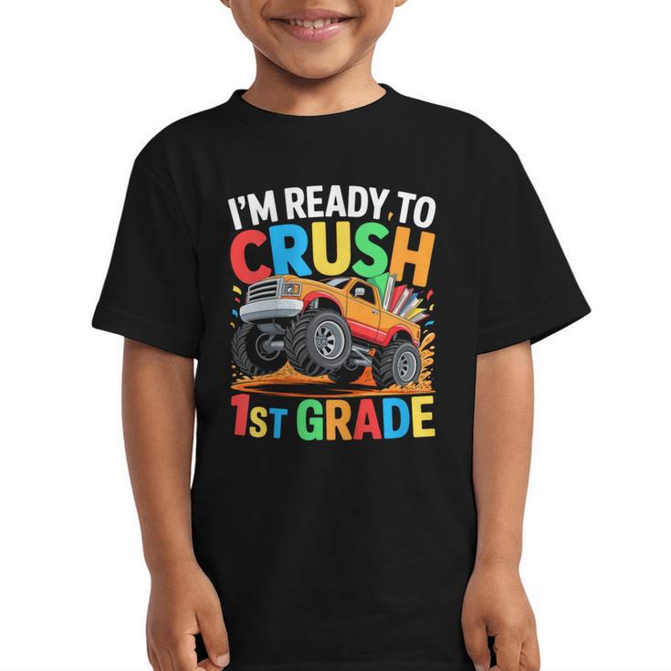 Kids I'm Ready To Crush 1st Grade Shirt Back To School Boy Graphic Kid T-Shirt