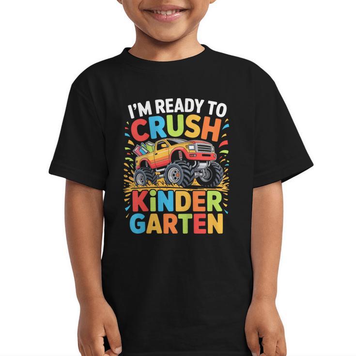 Kids I'm Ready To Crush Kindergarten Shirt Back To School Boy Graphic Kid T-Shirt