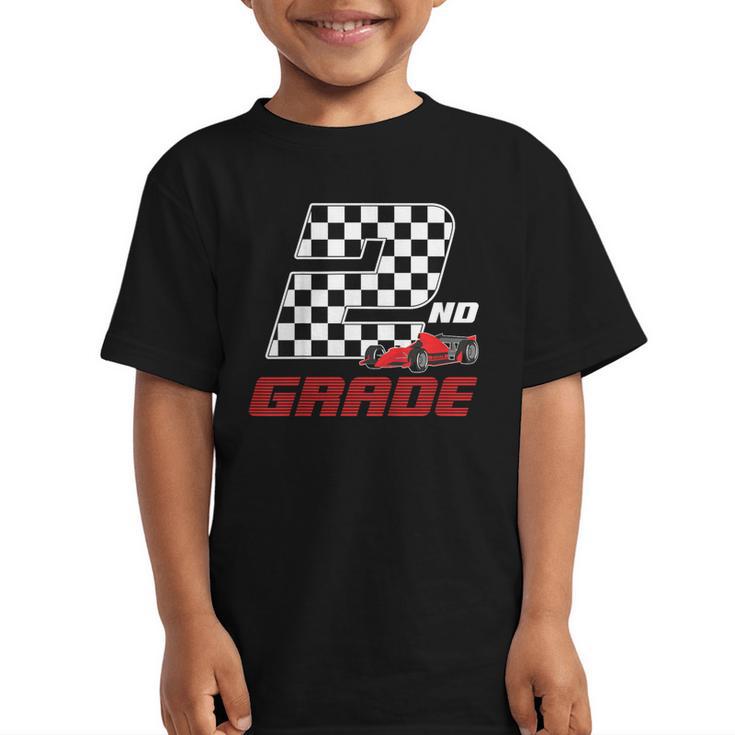 Kids Race Car 2nd Second Grade Boys Cars Lovers Back To School Graphic Kid T-Shirt