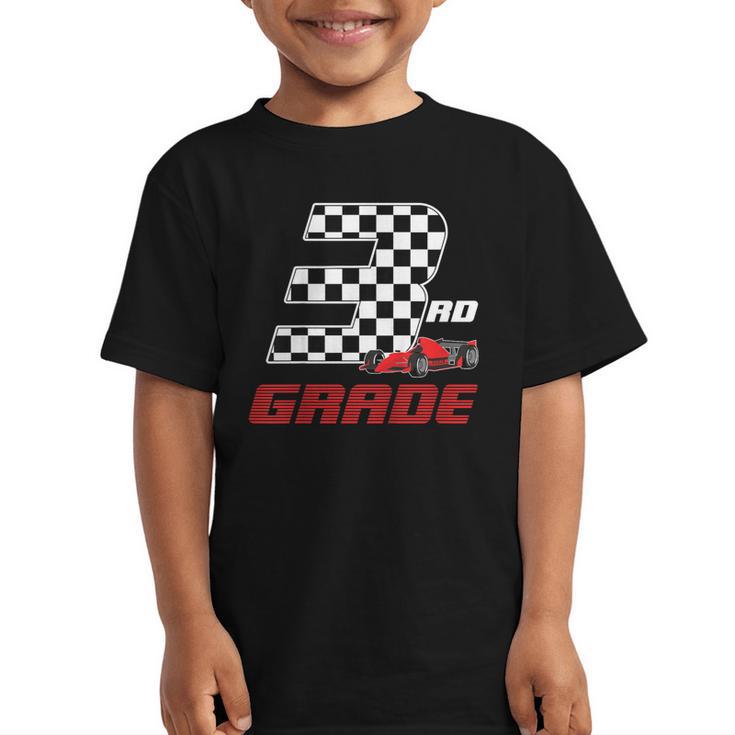 Kids Race Car 3rd Third Grade Boys Cars Lovers Back To School Graphic Kid T-Shirt