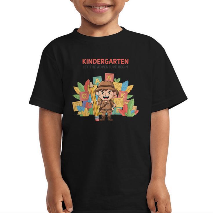 Kindergarten Adventure Explorer Back To School Graphic Kid T-Shirt