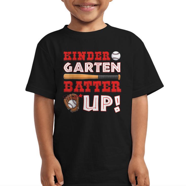 Kindergarten Batter Up Back To School Baseball Player Boys Graphic Kid T-Shirt