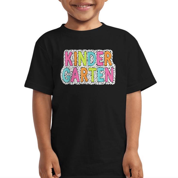 Kindergarten Dalmatian Dots Dream Team Back To School Graphic Kid T-Shirt