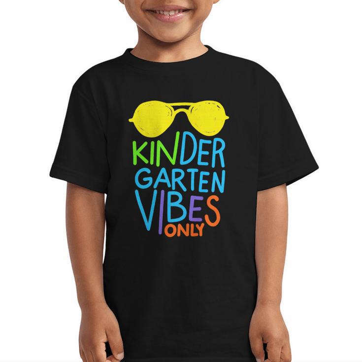 Kindergarten Vibes Only Glow Sunglasses Back To School Graphic Kid T-Shirt