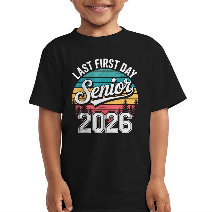 My Last First Day Senior 2026 Vintage Back To School Graphic Kid T-Shirt