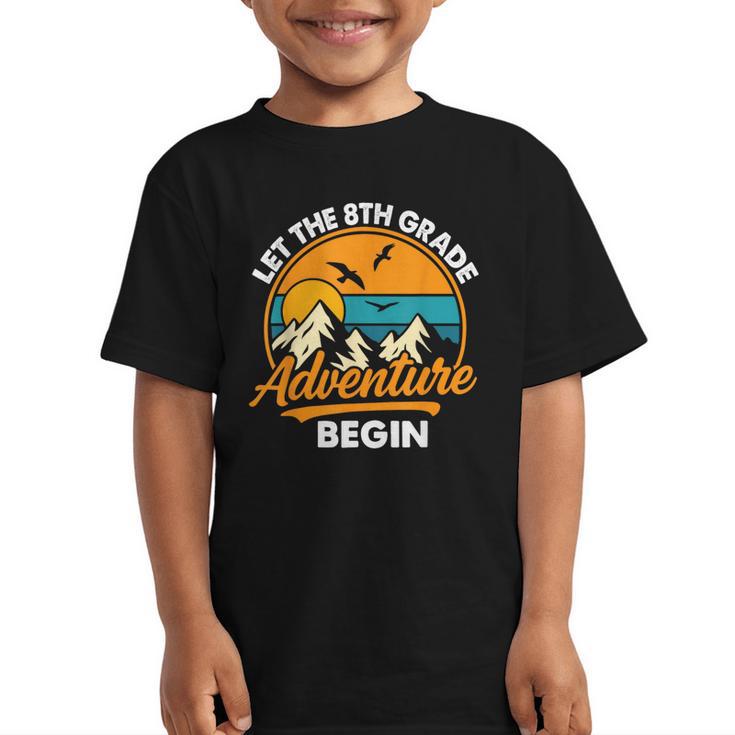 Let The 8th Grade Adventure Begin Back To School Graphic Kid T-Shirt