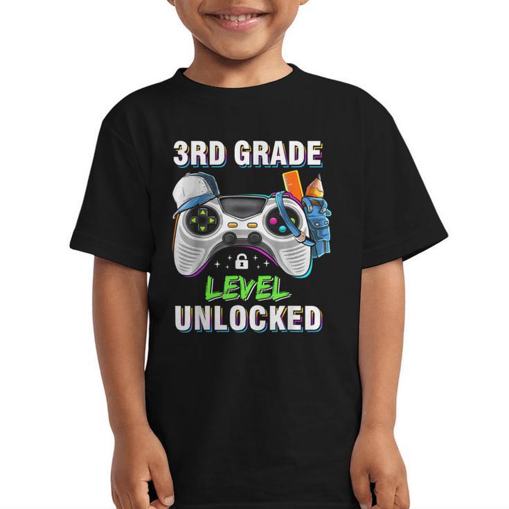 Level 3rd Grade Unlocked Back To School First Day Boys Kids Graphic Kid T-Shirt