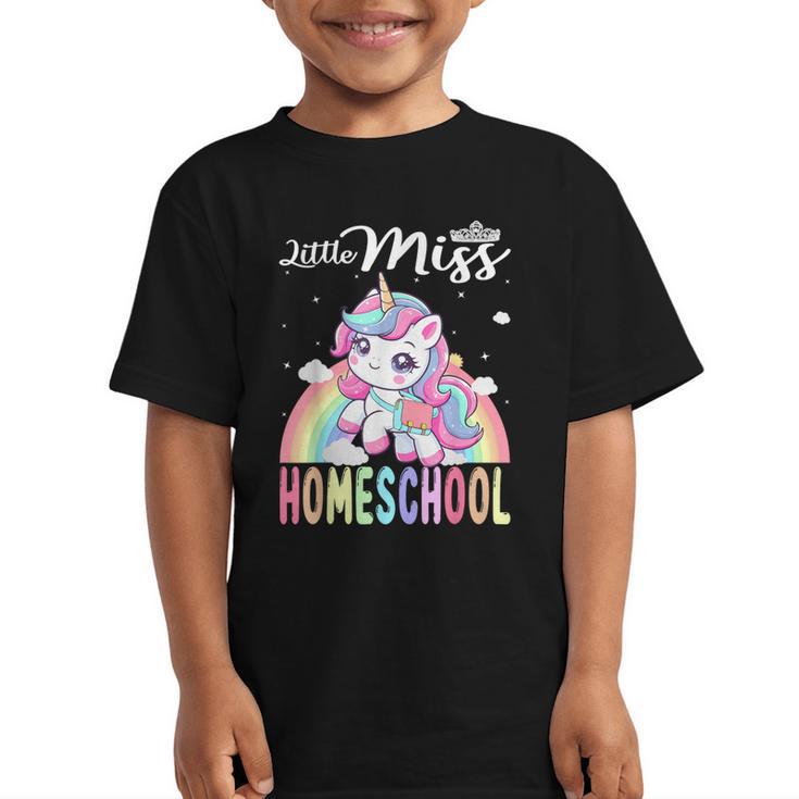 Little Miss Homeschool Back To School Girls Homeschool Graphic Kid T-Shirt