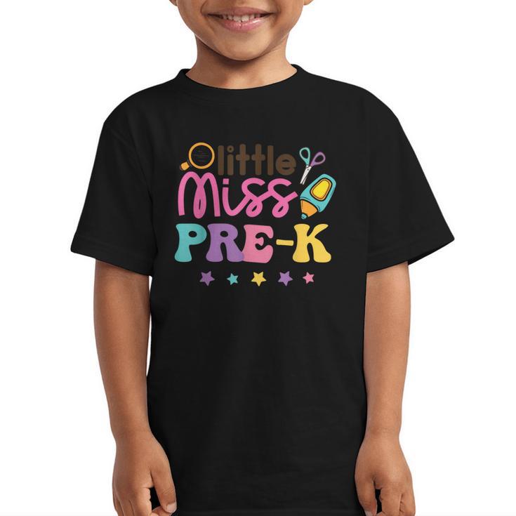 Little Miss Pre-K Preschool First Day Back To School Girls Graphic Kid T-Shirt