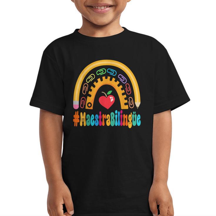 Maestra Bilingüe Appreciation Week Back To School Graphic Kid T-Shirt