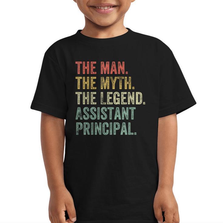 Man Myth The Legend Assistant Principal Dad Back To School Graphic Kid T-Shirt