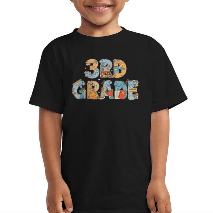 Manatee Third Grade Back To School Kids Boys Girls Graphic Kid T-Shirt