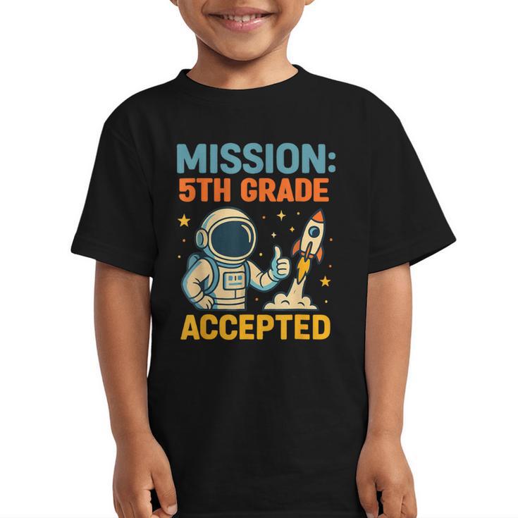 Mission Fifth 5th Grade Accepted Back To School Vintage Graphic Kid T-Shirt