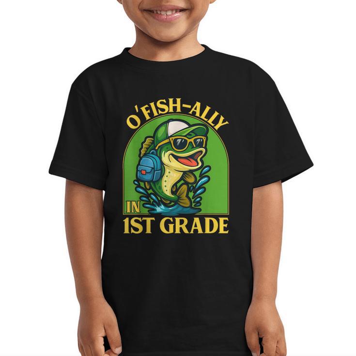 O-Fish-Ally In 1st Grade Back To School Fish Graphic Kid T-Shirt