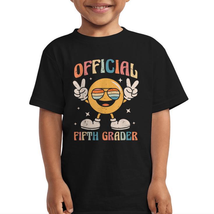 Official Fifth Grader 5th Grade Retro Back To School Kids Graphic Kid T-Shirt