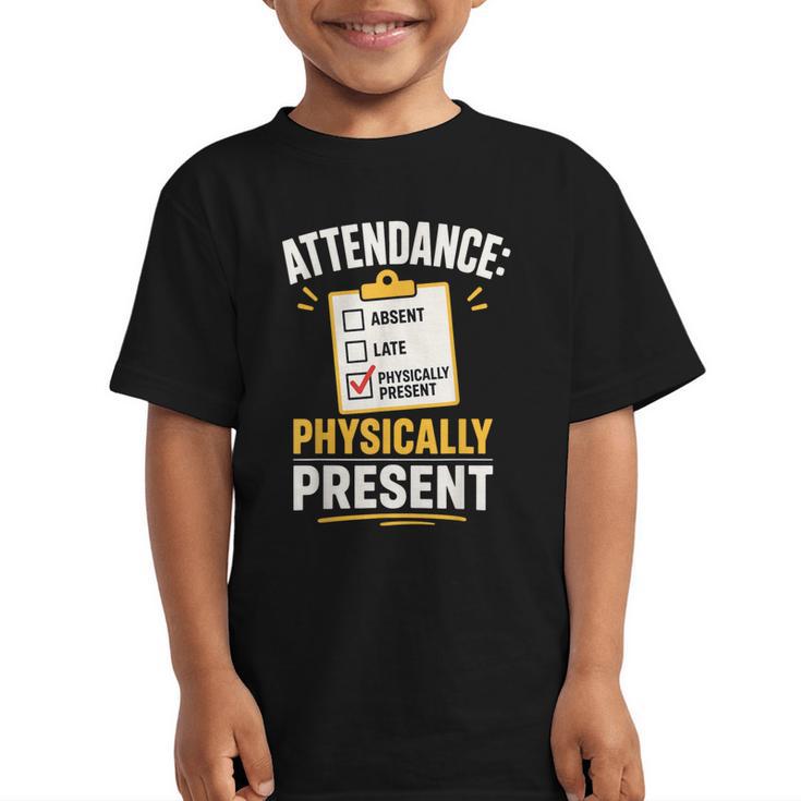 Physically Present Mentally Absent Back To School Graphic Kid T-Shirt