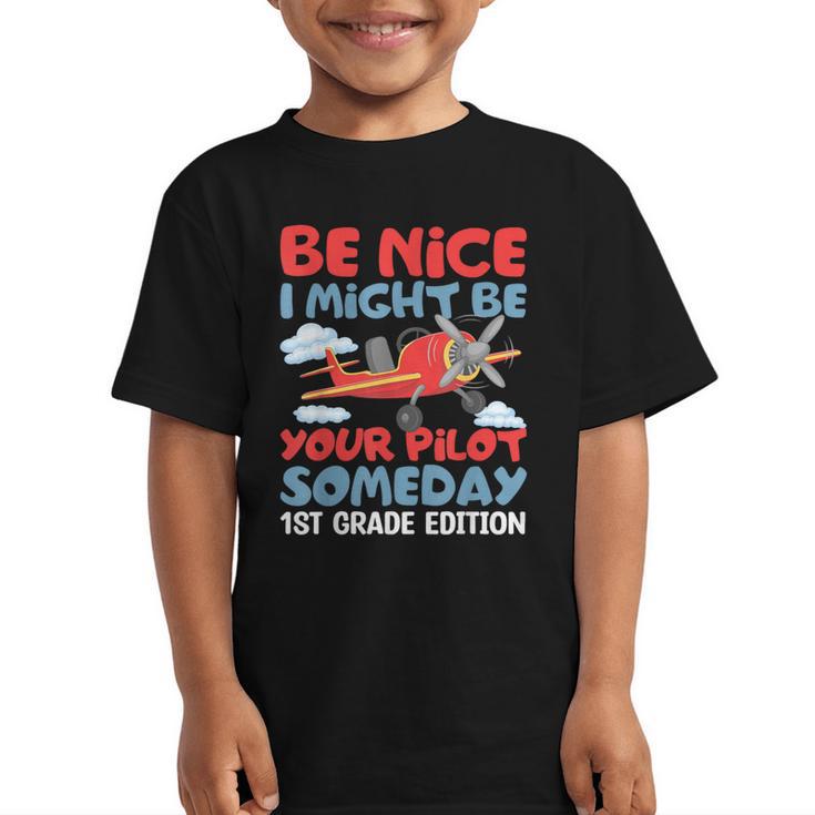 I Might Be Your Pilot First Day Back To School 1st Grade Graphic Kid T-Shirt