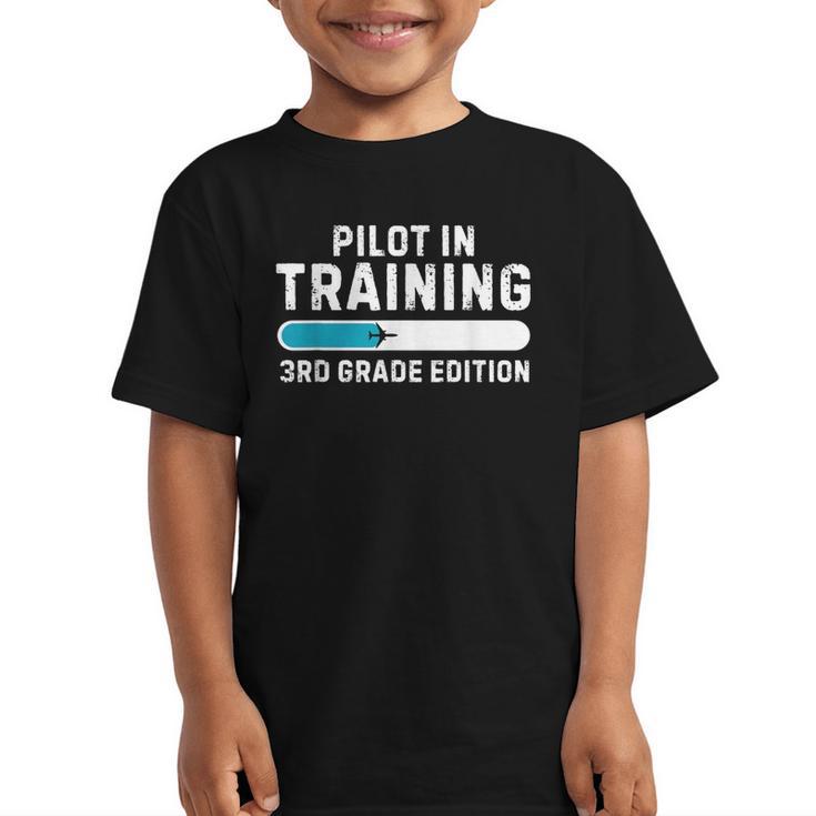 Pilot In Training 3rd Grade Edition Back To School Boys Girl Graphic Kid T-Shirt