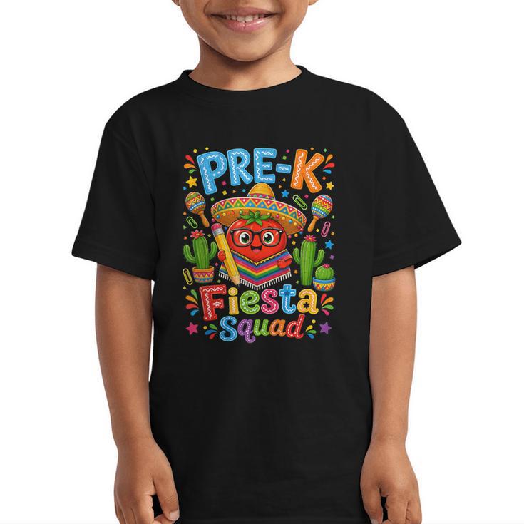 Pre-K Fiesta Squad Cute Tomato Back To School Party Graphic Kid T-Shirt