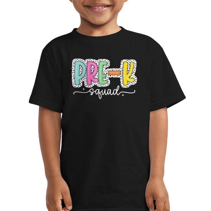 Pre-k Squad Back To School Dalmatian Dots Graphic Kid T-Shirt