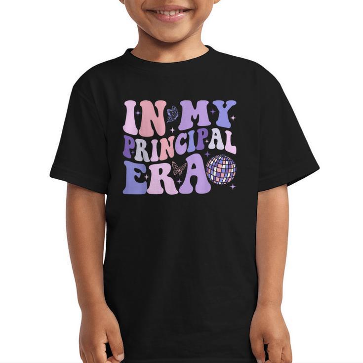In My Principal Era Groovy School Headmaster Back To School Graphic Kid T-Shirt