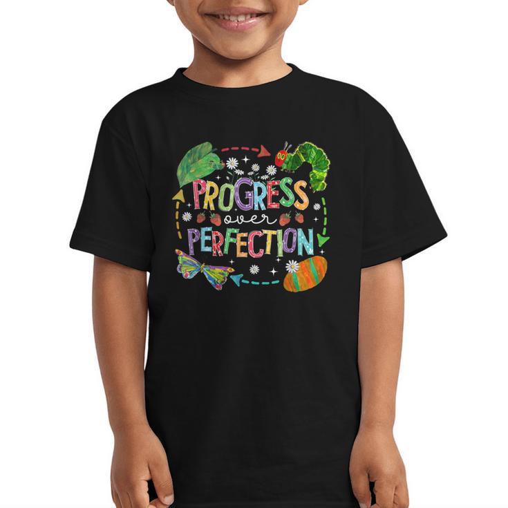 Progress Over Perfection Back To School Tee Graphic Kid T-Shirt