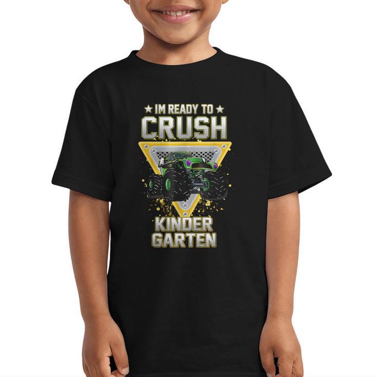 Ready To Crush Kindergarten Monster Truck Boy Back To School Graphic Kid T-Shirt