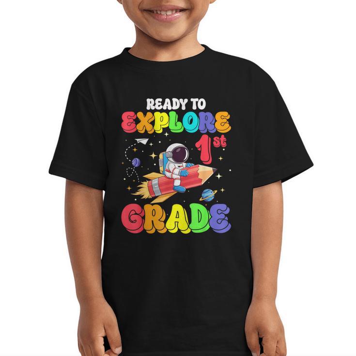 Ready To Explore 1st Grade Astronaut Back To School Graphic Kid T-Shirt