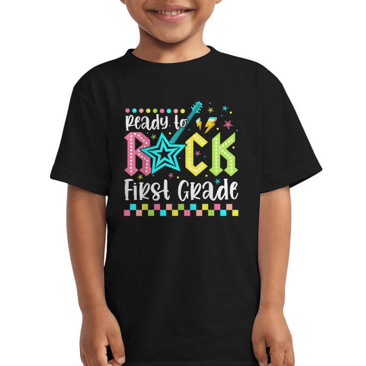 Ready To Rock First Grade Back To School 1st Grade Boys Kids Graphic Kid T-Shirt